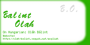 balint olah business card