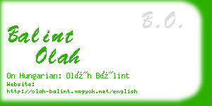 balint olah business card